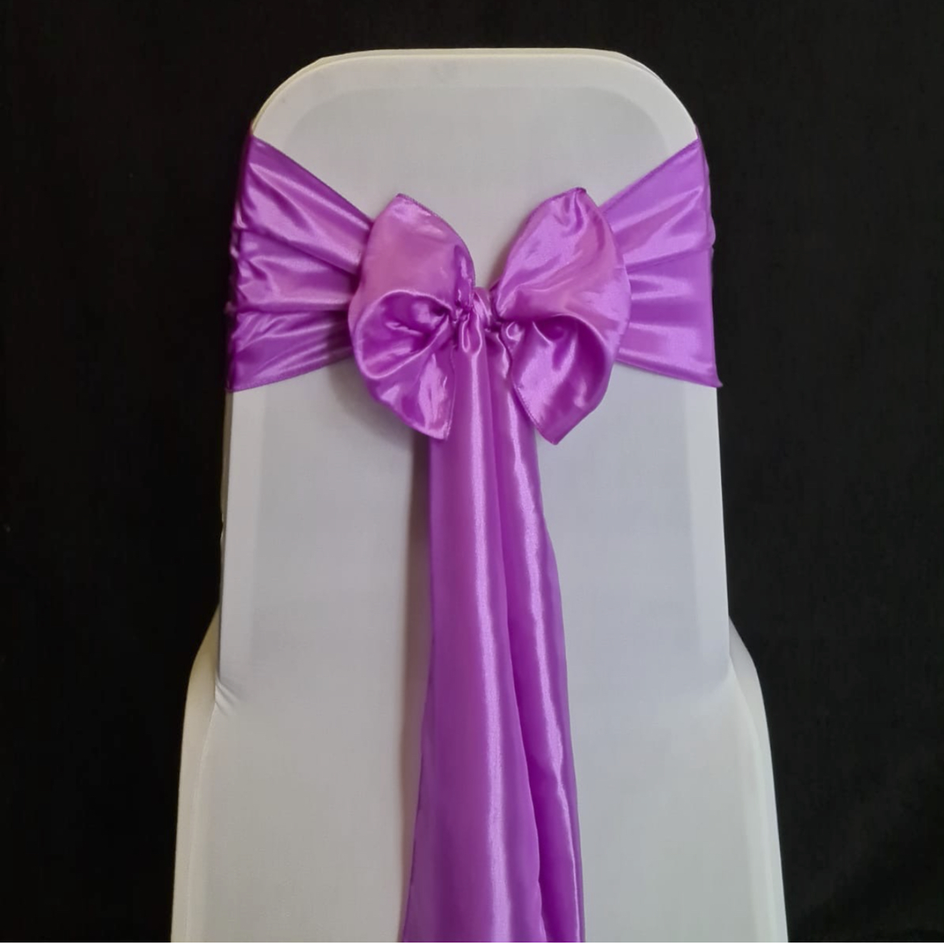 Purple chair online sashes